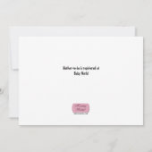 Parapluie pourpre pour bébé - Invitations de douch (Dos)