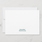 Parapluie rose et Turquoise douche bébé Invitation (Dos)