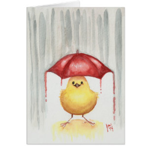 Parapluie rouge heureux