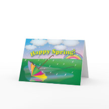 Parapluie Springtime - Carte de voeux