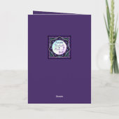 Parapluie violet & coeurs .7 carte d'anniversaire (Dos)