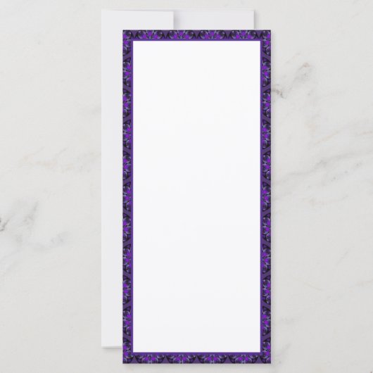 Parapluie violet & coeurs .7 carte de note (Dos)