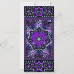 Parapluie violet & coeurs .7 carte de note