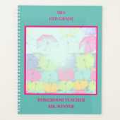 Parapluies colorées turquoises École Planificateur (Devant)