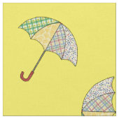 Parapluies Sur Tissu Jaune (Fermer)