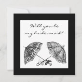 Parapluies vintage invitation (Devant)