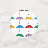 Paraplu's bij regen in Confetti (Kleine voorkant)