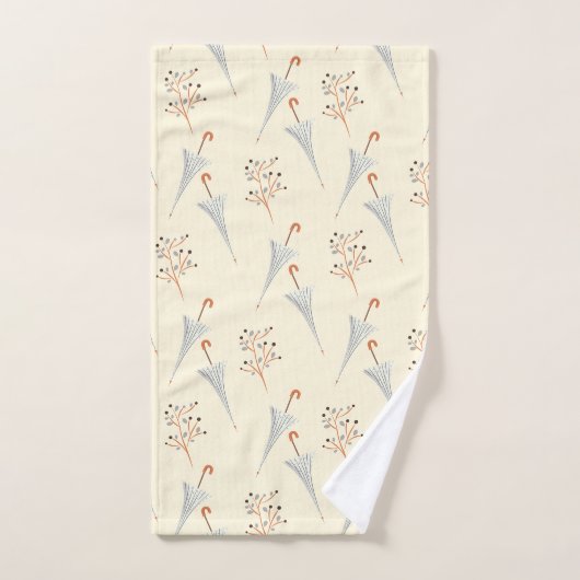 Paraplu's en herfstolling bad handdoek (Handdoek)