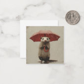 Paraplu's & Ontvouwingen: Onthul Opossums Notitiekaartje (Voorkant / Achterkant in situ)