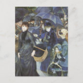 Paraplu's van Pierre Renoir,  impressionisme Briefkaart (Voorkant)
