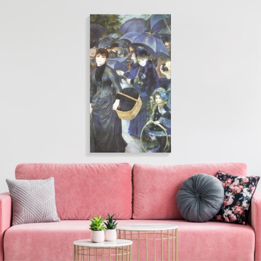 Paraplu's van Pierre Renoir,  impressionisme Canvas Afdruk (Insitu (Woonkamer))