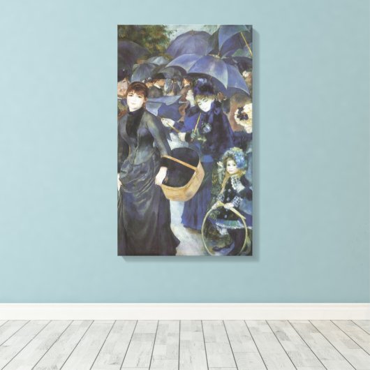 Paraplu's van Pierre Renoir,  impressionisme Canvas Afdruk (Insitu (Houten vloer))