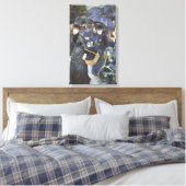 Paraplu's van Pierre Renoir, Vintage Impressionism Canvas Afdruk (Insitu (Slaapkamer))