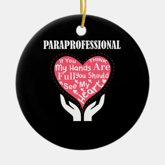 Paraprofessional als je denkt dat mijn handen vol keramisch ornament (Voorkant)