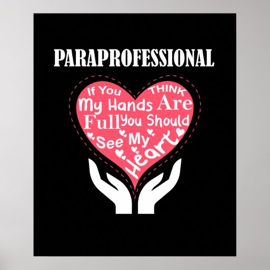Paraprofessional als je denkt dat mijn handen vol  poster (Voorkant)