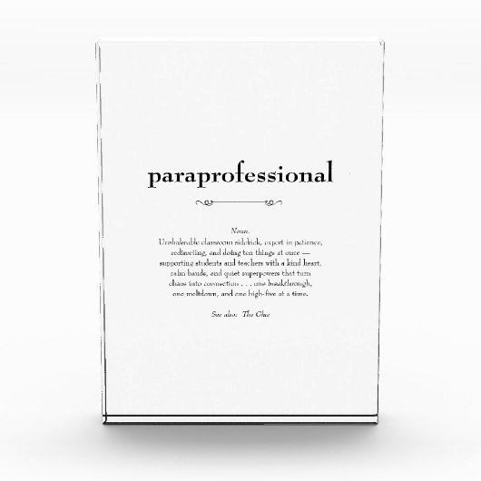 Paraprofessional Definition Waardering Gift Fotoblokken (Voorkant)