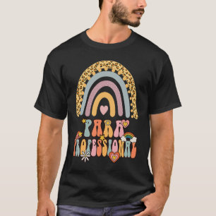 Paraprofessional Groovy Retro regenboogstaart T-shirt