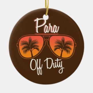 Paraprofessional Para of Duty Teacher Palm Keramisch Ornament