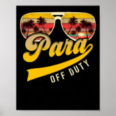 Paraprofessional Para Off Duty Sunbril Beach Poster (Voorkant)