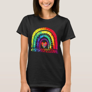 Paraprofessional Para Squad Tie Dye Rainbow Back T T-shirt
