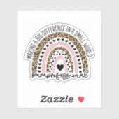 Paraprofessional regenboog, Para leraar geschenk Sticker (Vel)