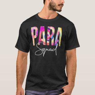 Paraprofessional Squad tie Dye terug naar schoolle T-shirt
