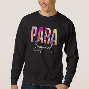 Paraprofessional Squad tie Dye terug naar schoolle Trui