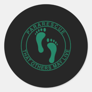 Pararescue PJ Jolly Groene Voeten 0705201802 Ronde Sticker