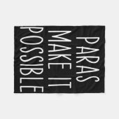 Paras Make It Possible Paraprofessional Teacher Ap Fleece Deken (Voorkant (Horizontaal))