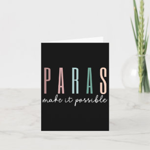 Paras maken het mogelijk Paraprofessional Teacher Kaart