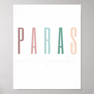 Paras maken het mogelijk Paraprofessionele leerkra Poster