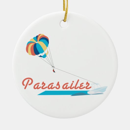 Parasailer Keramisch Ornament (Voorkant)