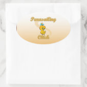 Parasailing Chick Ovale Sticker (Tas)