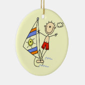 Parasailing Stick Figuur Keramisch Ornament (Rechts)