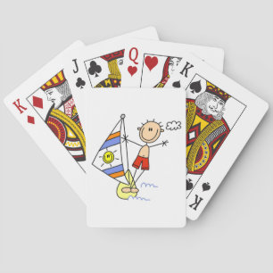 Parasailing Stick Figuur Pokerkaarten