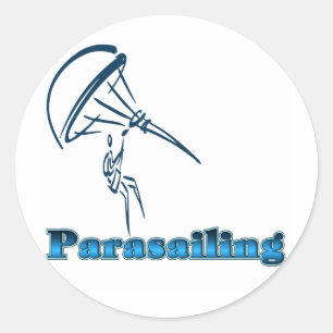 Parasailing T-shirts en cadeautjes. Ronde Sticker