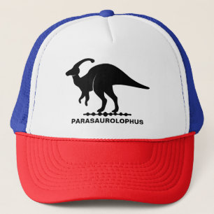Parasaurolophus Dinosaur Silhouet Trucker Hoed Pet
