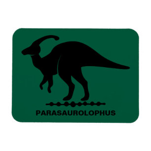 Parasaurolophus dinosaurus silhouet flexibel magneet