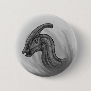 Parasaurolophus Sketch Ronde Button 5,7 Cm