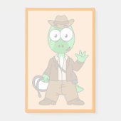 Parasaurolophus verkleed als Indiana Jones. Post-it® Notes (Voorkant)