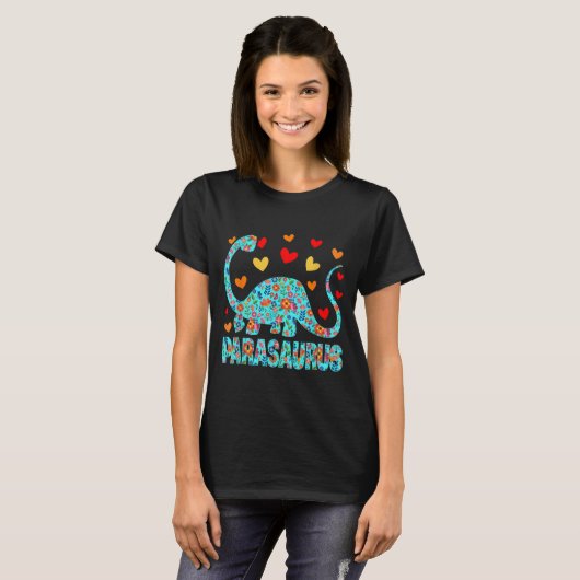 Parasaurus Paraprofessional Paraeducator Dinosaur T-shirt (Voorkant volledig)