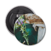 Parasol mushroom, Swedish Archipelago, Sweden Button Flesopener (Voorkant)