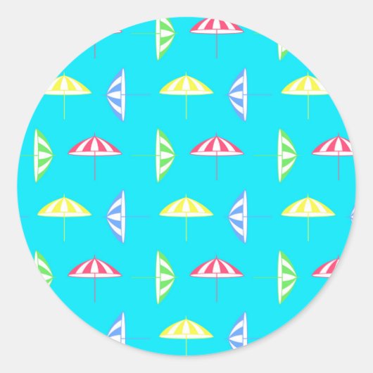 Parasolpatroon Ronde Sticker (Voorkant)