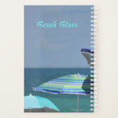 Parasols de plage nuances de bleu personnalisable (Dos)