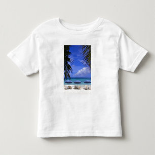 parasols op het strand, St. Maarten, Cariben Kinder Shirts