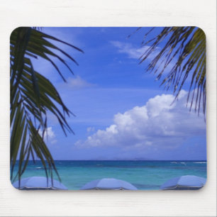 parasols op het strand, St. Maarten, Cariben Muismat