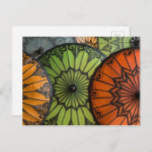 parasols voor verkoop, bagan, myanmar briefkaart (Voorkant / Achterkant)