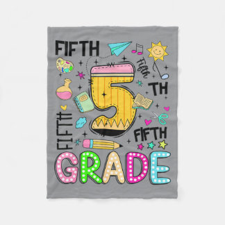 Parate vijfde klas terug naar school potlood stude fleece deken