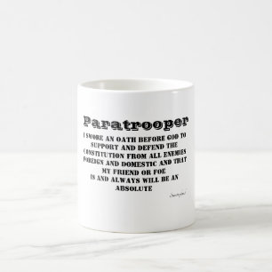 Paratrooper Oath Coffee mok