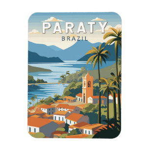 Paraty Brazilië Reizen Kunst Vintage Magneet